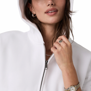 แจ็กเก็ตโยคะแบบซิปรูดทรงสลิมฟิตมีฮู้ดยาวถึงเอวสำหรับผู้หญิงสำหรับฤดูใบไม้ผลิและฤดูใบไม้ร่วง - Product Image 4