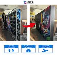 Vente en gros de boîte à lumière pliable portable 8x10 pieds avec fixation en tissu par sublimation pour la mise en place d'expositions
