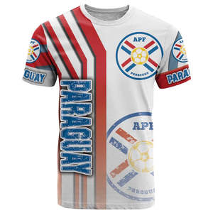Maglia da Calcio 2026 per il Paraguay, Las Guaranies, T-Shirt Stampata a Maniche Corte in Tessuto Sportivo a Rete con Logo del Paraguay - Product Image 2