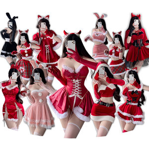 HESPER Multiple Types Christmas Outfits for Women Sexy Santa Costume Red Velvet Xmas Christmas Set - Product Image 1
