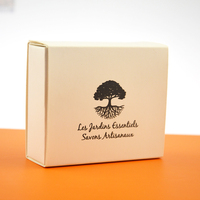 Conception d'emballage de savon de logo personnalisé boîte de tiroir en carton blanc imprimé en couleur boîte d'emballage de savon
