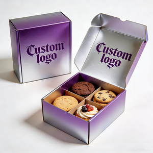 Boîte de biscuits moelleux, design de mariage algérien, solution d'emballage alimentaire personnalisée, boîte à muffins, emballage - Product Image 1