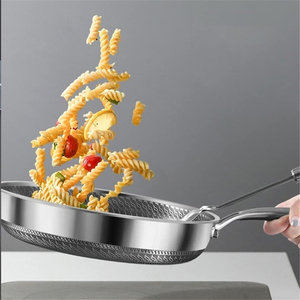 Triply Stainless Steel Frying <b>Pan</b> Saute <b>Pan</b> Non-Stick Coating Gas <b>Induction</b> Cooking 3 Layers Stainless Steel Fry <b>Pan</b> - Product Image 3