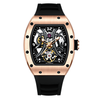 Montres-bracelets automatiques de luxe de marque originale Megir, squelette, pour hommes