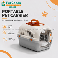 Cage de transport portable et durable pour animaux de compagnie avec fenêtre, en PP ventilé, pour l'extérieur, toutes saisons, compatible FBA