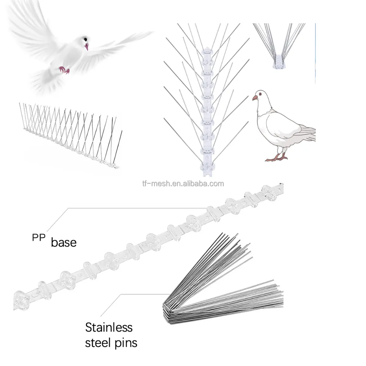 self spike planter drip watering bird,stainless steel bird spikes out door,304 stainless steel bird spikes all stainless steel