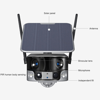 Cámara de red de seguridad de 8MP, lente Dual, tarjeta Sim 4G, exterior, WiFi, CCTV, cámara de visión nocturna para el hogar