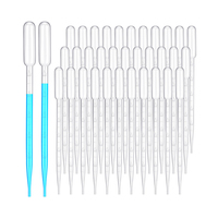 Pipette Pasteur de transfert de laboratoire jetable en plastique de 0,2/0,5/1/3/5/10 ml, compte-gouttes en polyéthylène
