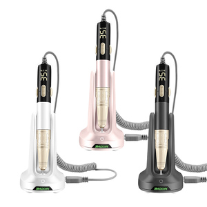 Machine à ongles portable USB 35000 tr/min, grande capacité, rechargeable, pour le retrait du gel, ensemble de meuleuse électrique pour manucure - Product Image 4
