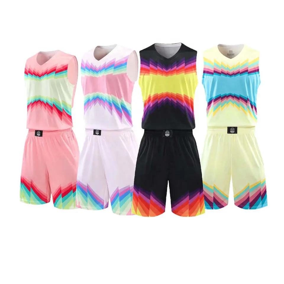 2023 Novo personalizado customizável basquete jérsei contrastante cores design basquete equipe uniforme para homens