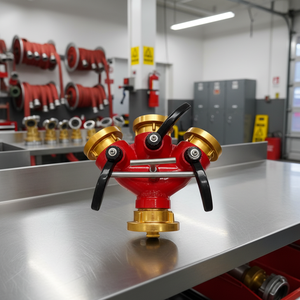 Nouveau distributeur d'eau et de feu avec 3 sorties, <span class=keywords><strong>force</strong></span> de soupape de 74,5 N, ZL104 et alliage d'aluminium 6061, nouveau style de distributeur d'eau à trois voies - Product Image 6