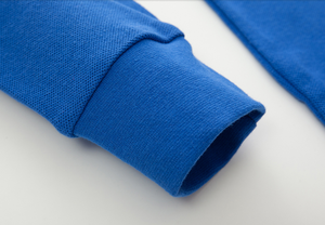 IGift Uniforme fabriqué en usine Conception de vente chaude Logo personnalisé 100% coton Chemise POLO bleue à manches longues pour hommes - Product Image 5