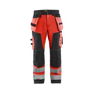 BLAKLADER - 156725175599C60 Pantalones artesanos Softshell Hi-Vis Rojo/Negro-EAN 7330509406380 ROPA DE TRABAJO DE 2017 - Product Image 1