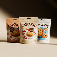 Sacs d'emballage individuels pour biscuits, en plastique laminé de qualité alimentaire, transparents, thermoscellables, avec impression personnalisée