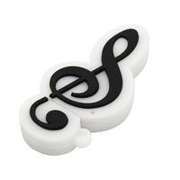 Stik USB Gitar Musik Kustom PVC, Note Biola Musik Lucu, Flash Drive 4GB 8GB 16GB 32GB 64GB 128GB, Stik USB 2.0