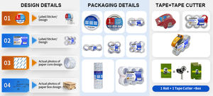 Ruban adhésif d'emballage BOPP transparent personnalisé de haute qualité, ruban adhésif BOPP <span class=keywords><strong>à</strong></span> forte adhérence pour la fermeture et l'emballage des cartons - Product Image 4