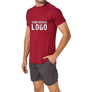Customized Logo Polyester Cotton Quick Dry Gym Sport Mens T <b>Shirt</b> High Quality Slim Fit Fitness Workout Men's T <b>Shirts</b> - Product Image 2