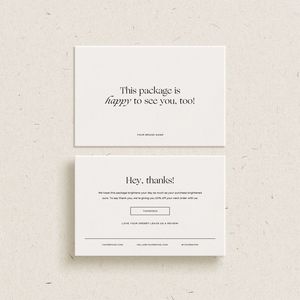 Custom Design 6*9cm Logo nero grazie biglietti di auguri di carta Kraft servizio di biglietti di auguri per lo Shopping stampato su cartone - Product Image 5