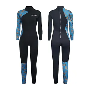 Traje de buceo de manga larga Nuevo diseño Traje de neopreno de surf Traje de neopreno de 3mm para mujer