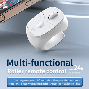 JX-11 từ xa trang Turner vòng con lăn điều khiển thông minh không dây Selfie video Clicker điều chỉnh âm lượng có thể sạc lại - Product Image 4