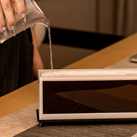 Diffuseur de flamme Humificador Aroma de bureau Humidificateur de 7 couleurs de flamme avec minuterie