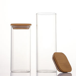 Frascos <span class=keywords><strong>de</strong></span> Vidrio Modernos y Ecológicos <span class=keywords><strong>de</strong></span> 350 ml, Tapas Herméticas <span class=keywords><strong>de</strong></span> Bambú Transparente, <span class=keywords><strong>Bonitos</strong></span> Recipientes <span class=keywords><strong>de</strong></span> Almacenamiento para <span class=keywords><strong>Cocina</strong></span>, Juego para Alimentos y Agua - Product Image 4