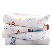 Couverture de bain/édredon rafraîchissant d'été pour bébé et tout-petit en bambou/coton double couche, personnalisée en usine, 120x120cm, motif végétal