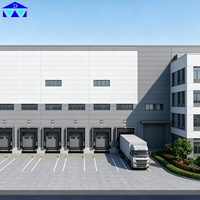 Bâtiment de parc logistique en acier à ossature rigide ignifuge pour centre de chaîne d'approvisionnement
