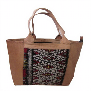 Bolso de Hombro Casual de Cuero Genuino Hecho a Mano con Diseño Vintage Kilim, con Dos Correas, para Uso Diario, de Alta Calidad, para Mujer - Product Image 1