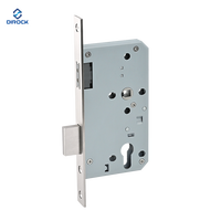 Serrure à mortaise magnétique Euro, serrure à battant, résistante au feu, corps de serrure en acier inoxydable 304 pour porte en bois