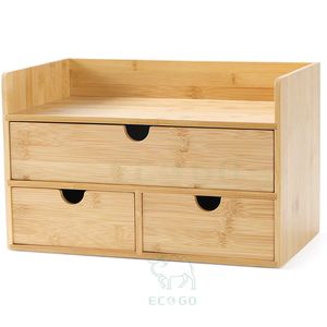 High Quality Bamboo <b>Desk</b> Organizer,Mini Bamboo <b>Desk</b> <b>Drawer</b> Tabletop Storage Organization Box - Product Image 1
