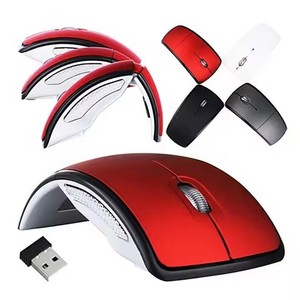Pieghevole Mouse Wireless 2.4g Mouse per Computer con ottica USB opaca con superficie pieghevole Mouse ergonomico accessori per Laptop - Product Image 1