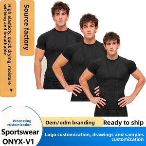 ONYX-V1-Compression <strong>Shirt</strong> <strong>Men</strong> Running <strong>T</strong> <strong>Shirt</strong> Fitness Top Sport Quick <strong>Dry</strong> Bodybuilding Second Skin Gym Workout <strong>Mens</strong> Clothing - Product Image 1