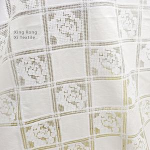 Nuovo eco-friendly coreano stile francese RX7058 a scacchiera roseto Crochet tessuto in Voile ricamato per tovaglia - Product Image 2