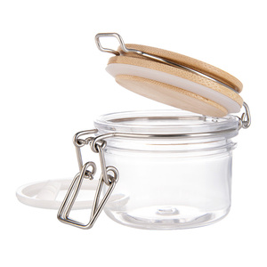 Wholesale 120ml Clear PET <b>Plastic</b> <b>Jar</b> Unbreakable Airtight Food Storage <b>Jar</b> <b>with</b> Flip Top <b>Lid</b> - Product Image 5
