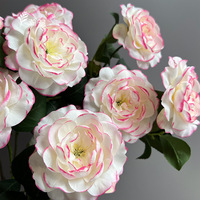 Fleur artificielle unique Prunier en fleurs Rose Camélia pour décoration de mariage, extérieur, maison, bouquet, accessoires de photographie de table