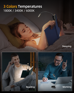 Thiết Kế Mới Cao Cấp Mini Cuốn Sách Đọc Sách Ánh Sáng 16 Đèn LED Có Thể Sạc Lại Mắt Chăm Sóc <span class=keywords><strong>Clip</strong></span> Trên Cuốn Sách Đọc Sách Ánh Sáng Với Bộ Đếm Thời Gian - Product Image 3