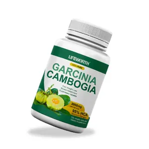 Lifeworth Garcinia Cambogia плоская таблетка для живота, травяные тонкие таблетки для повышения метаболизма, сжигания жира в капсулах для похудения