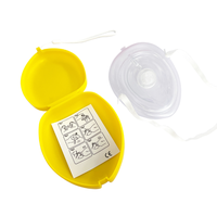 Masque respiratoire de protection portable masque de RCR de respiration artificielle fournitures médicales pour la formation aux premiers soins sauvetage d'urgence