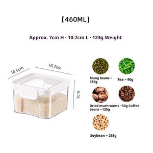 Food Grade Kitchen Storage <b>Rack</b> Leak-Proof Sealed Plastic Storage Box Kitchen Jar Cereal Snack Pasta Dry Food Storage Canister - Product Image 6