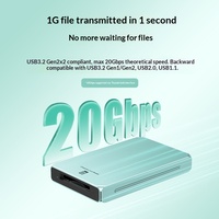Grosir Custom Yachuan Qing CFEType-B Pembaca Kartu Eksternal Khusus USB-C 3.2 Gen2 *2 20Gbps Transmisi Kecepatan Tinggi Baru