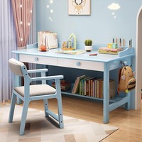 Best-seller Chaise et table d'ordinateur moderne Bureau d'étude durable en bois massif avec tiroirs
