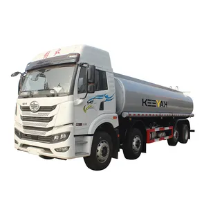 Qualified FAW oil transport truck chinese brand 8*4 heavy duty 290hp fuel tank truck 27000L oil container truck