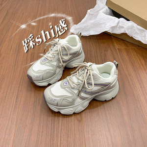 Zapatillas casuales de mujer al por mayor, transpirables, de malla, con <span class=keywords><strong>plataforma</strong></span>, con cordones, suela gruesa, suela exterior de EVA, a juego de colores, MOQ - Product Image 5