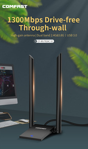 Comfast 1300Mbps Dual band <span class=keywords><strong>Wifi</strong></span> Adapter USB <span class=keywords><strong>wifi</strong></span> Dongle cho PC USB3.0 nhận mạng thẻ - Product Image 2