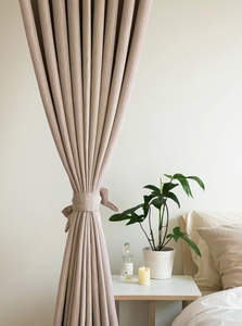 YSY tùy chỉnh Màn cửa nhiệt nặng trọng lượng màu be rắn rèm cửa cho phòng khách sang trọng - Product Image 4