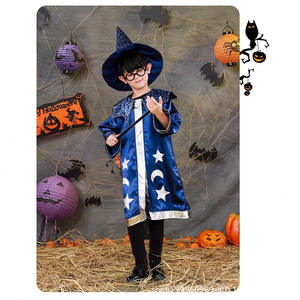 Costume de performance de rôle de sorcier pour enfants, nouveau pour Halloween, cape de sorcier en matériau synthétique, unisexe pour - Product Image 5