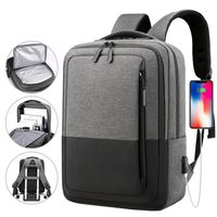 Sac à dos d'affaires imperméable personnalisé pour voyage, 15,6 pouces, sac à dos pour homme, sac à dos pour ordinateur portable sec et humide avec chargeur USB