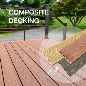 Plancher de terrasse en WPC pour jardin, imperméable, résistant aux UV, à motifs profonds, pour piscine extérieure - Product Image 4