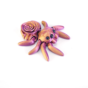 Stampa 3D simpatico ragno rosa giocattolo ornamento per auto regalo per bambini giunti mobili con dinosauro congelato fatto 1/12 di vetro - Product Image 4